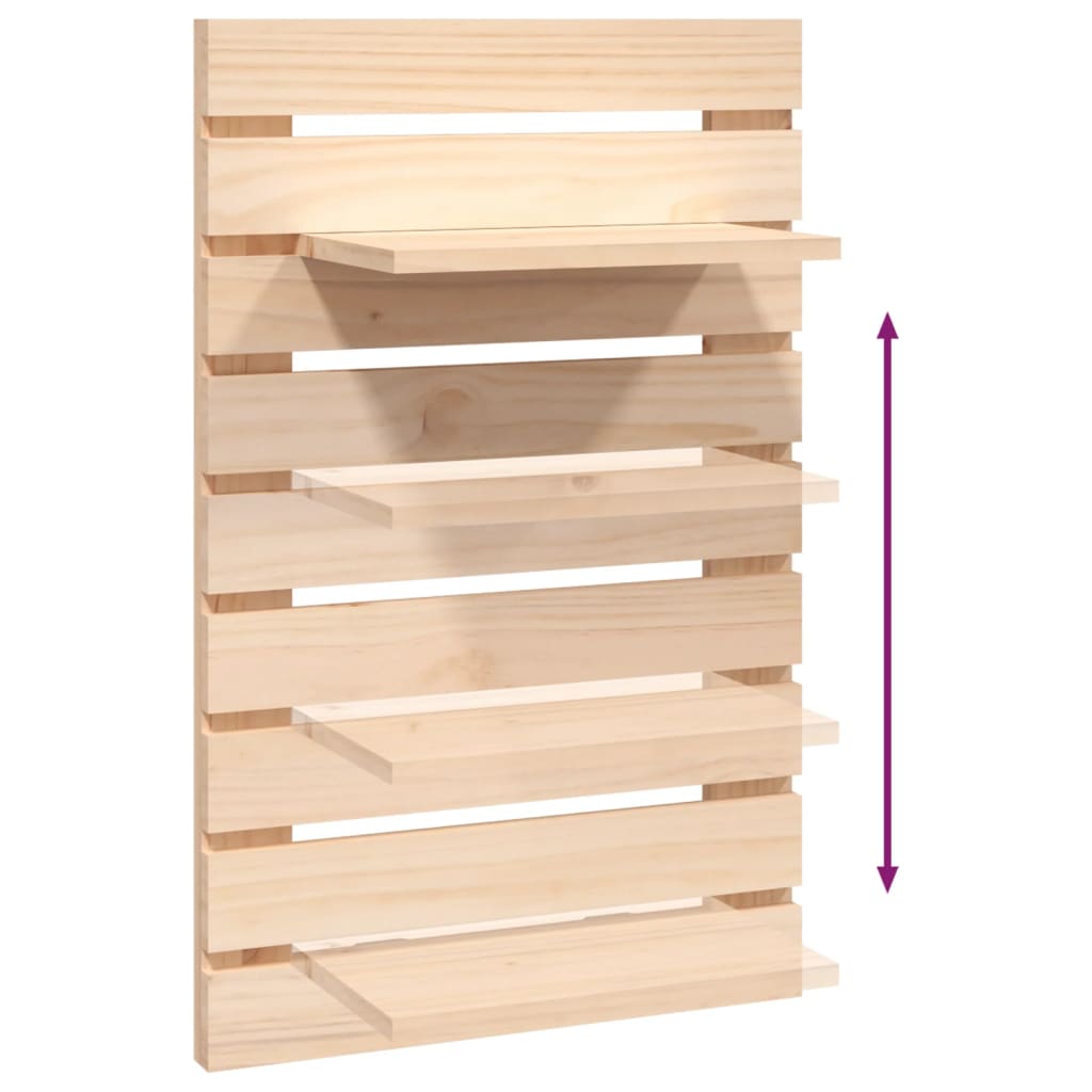 Estantes mesitas de pared 2 uds madera maciza de pino