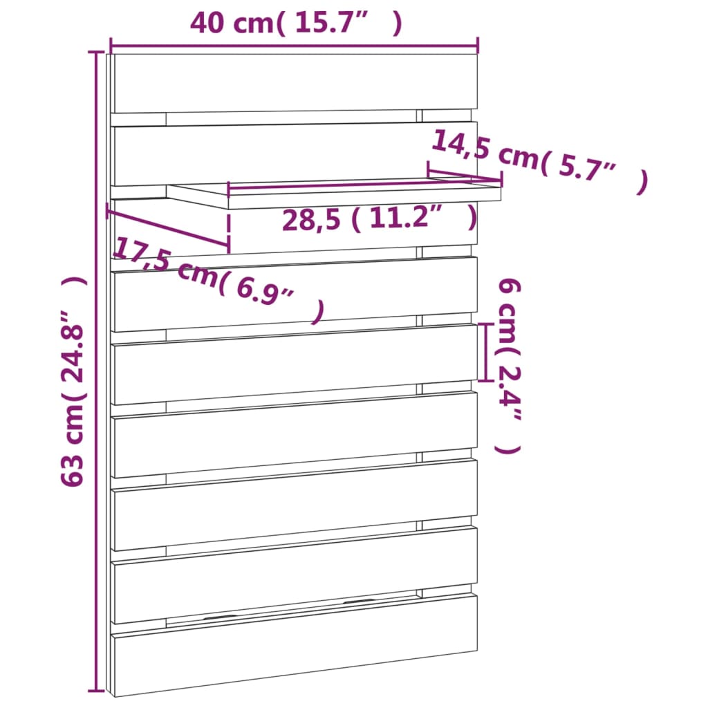 Estantes mesitas de pared 2 uds madera maciza de pino