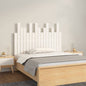 Cabeceira de cama de parede madeira maciça pinho branco 106x3x91,5 cm