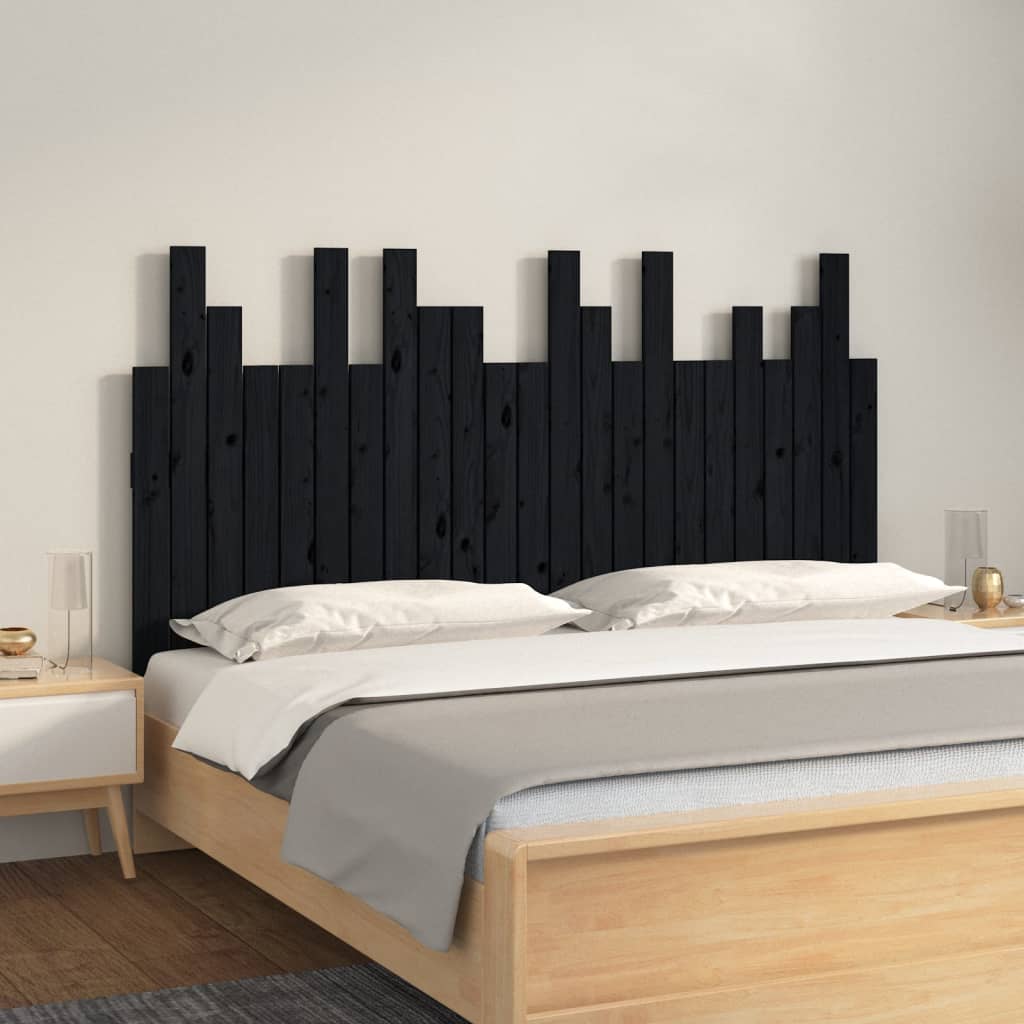 Cabecero cama de pared madera maciza pino blanco 106x3x91,5 cm