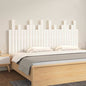 Cabeceira de cama de parede madeira maciça pinho branco 106x3x91,5 cm