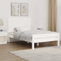 Cabeceira de cama de parede madeira maciça pinho branco 106x3x91,5 cm