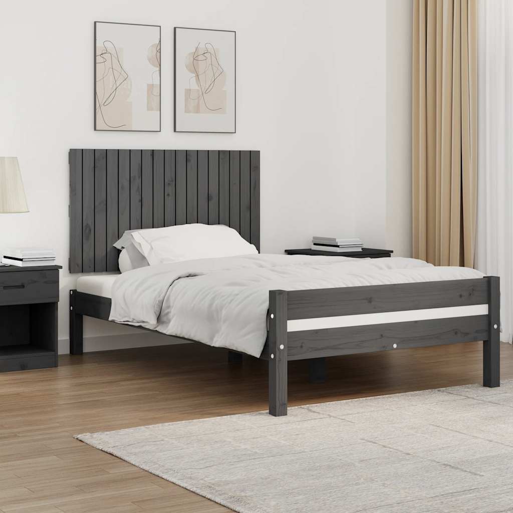 Cabecero cama de pared madera maciza pino blanco 106x3x91,5 cm