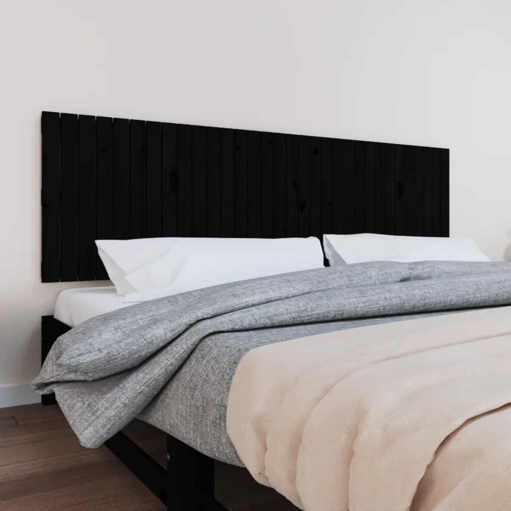 Cabecero cama de pared madera maciza pino blanco 106x3x91,5 cm