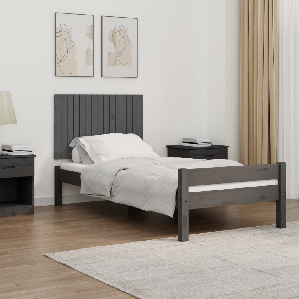 Cabecero cama de pared madera maciza pino blanco 106x3x91,5 cm