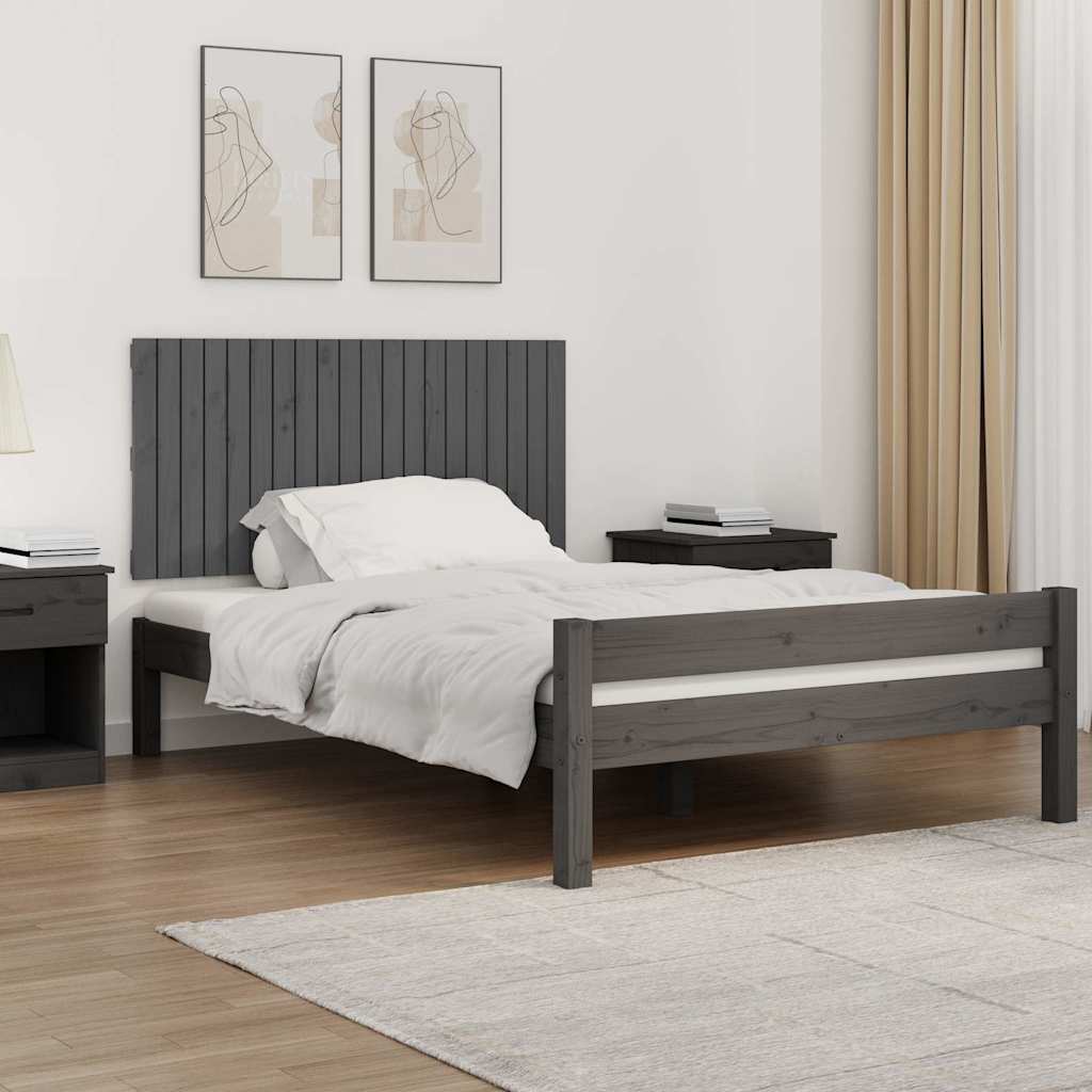 Cabecero cama de pared madera maciza pino blanco 106x3x91,5 cm