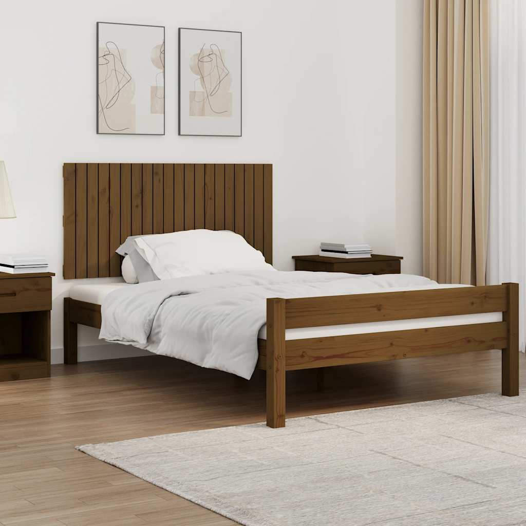 Cabecero cama de pared madera maciza pino blanco 106x3x91,5 cm