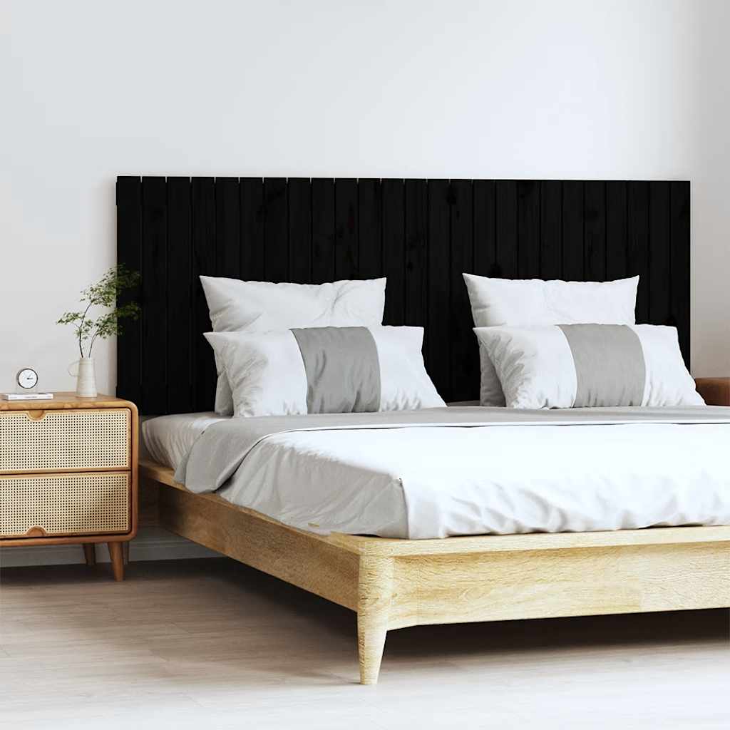 Cabecero cama de pared madera maciza pino blanco 106x3x91,5 cm