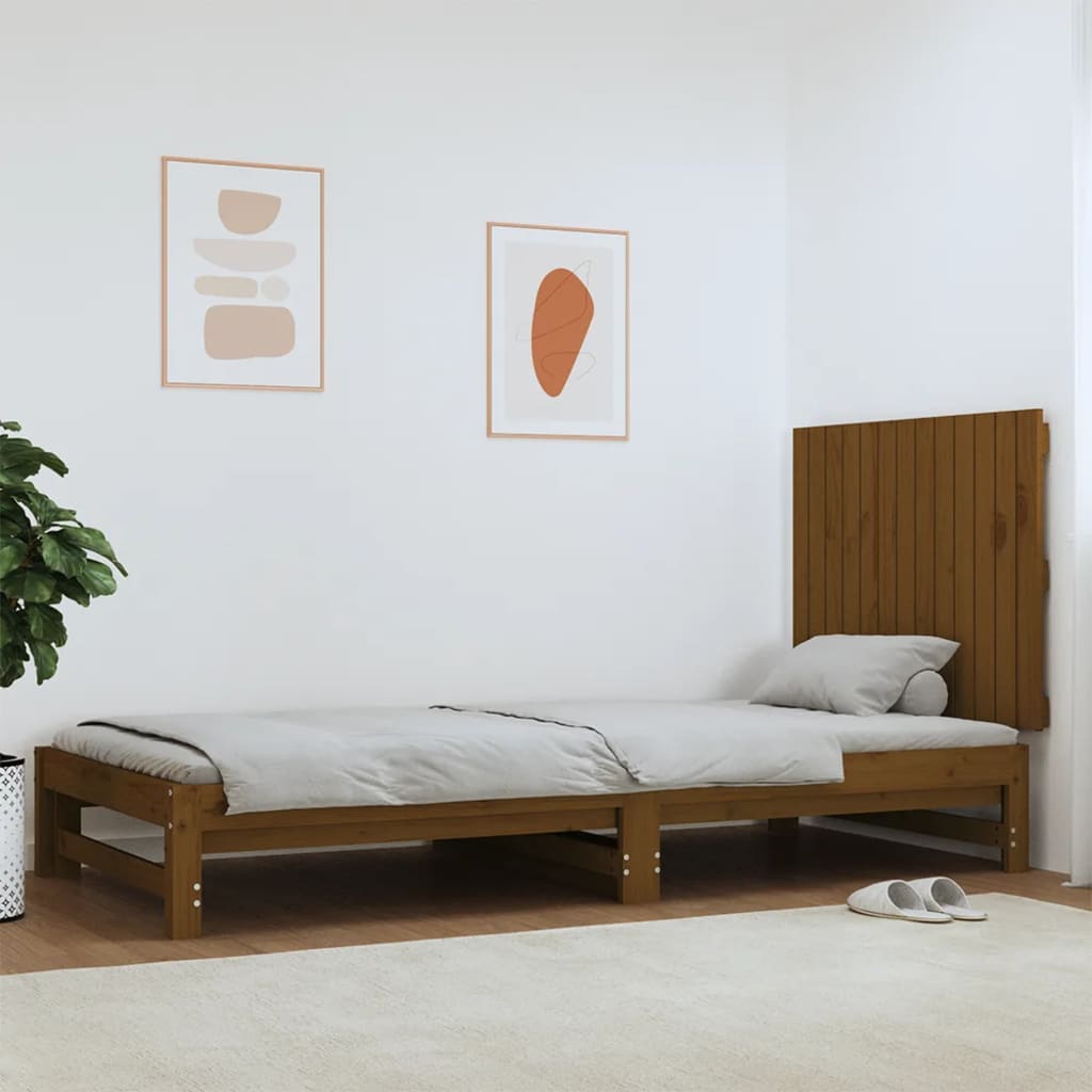 Cabecero cama de pared madera maciza pino blanco 106x3x91,5 cm
