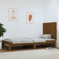 Cabeceira de cama de parede madeira maciça pinho branco 106x3x91,5 cm
