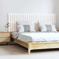 Cabeceira de cama de parede madeira maciça pinho branco 106x3x91,5 cm