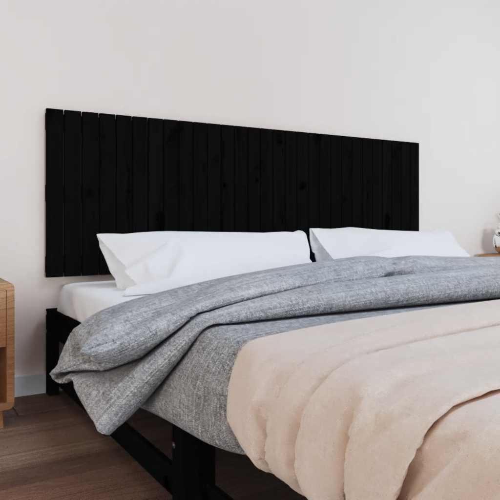 Cabecero cama de pared madera maciza pino blanco 106x3x91,5 cm
