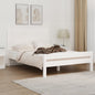 Cabeceira de cama de parede madeira maciça pinho branco 106x3x91,5 cm