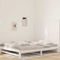 Cabecero cama de pared madera maciza pino blanco 106x3x91,5 cm