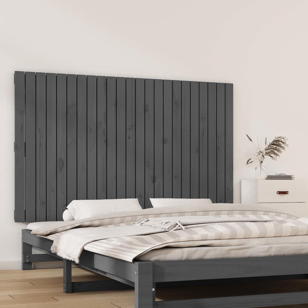 Cabecero cama de pared madera maciza pino blanco 106x3x91,5 cm