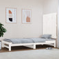Cabecero cama de pared madera maciza pino blanco 106x3x91,5 cm