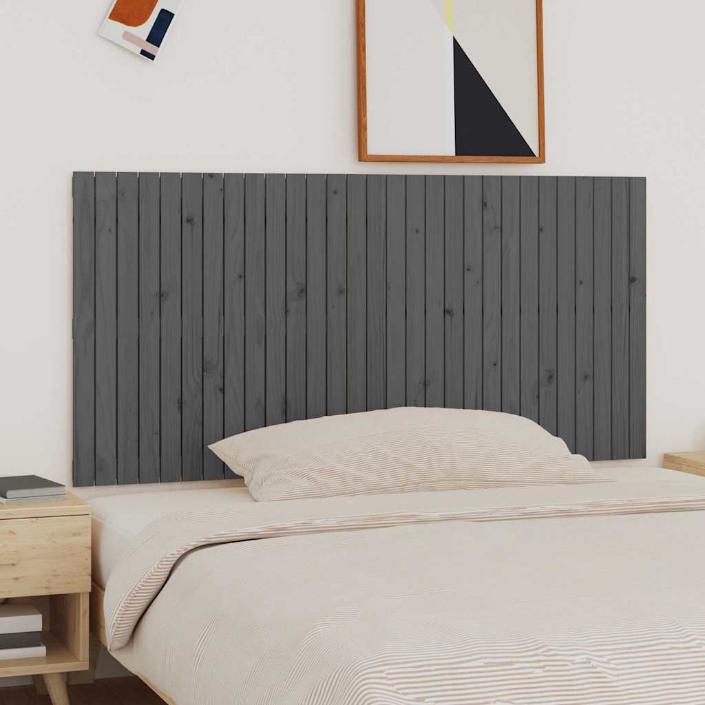 Cabecero cama de pared madera maciza pino blanco 106x3x91,5 cm