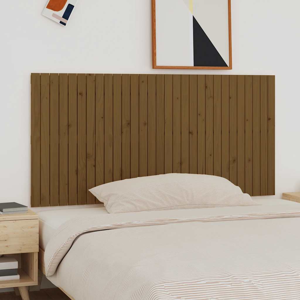 Cabecero cama de pared madera maciza pino blanco 106x3x91,5 cm