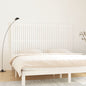 Cabeceira de cama de parede madeira maciça pinho branco 106x3x91,5 cm