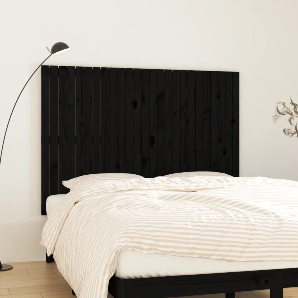 Cabecero cama de pared madera maciza pino blanco 106x3x91,5 cm