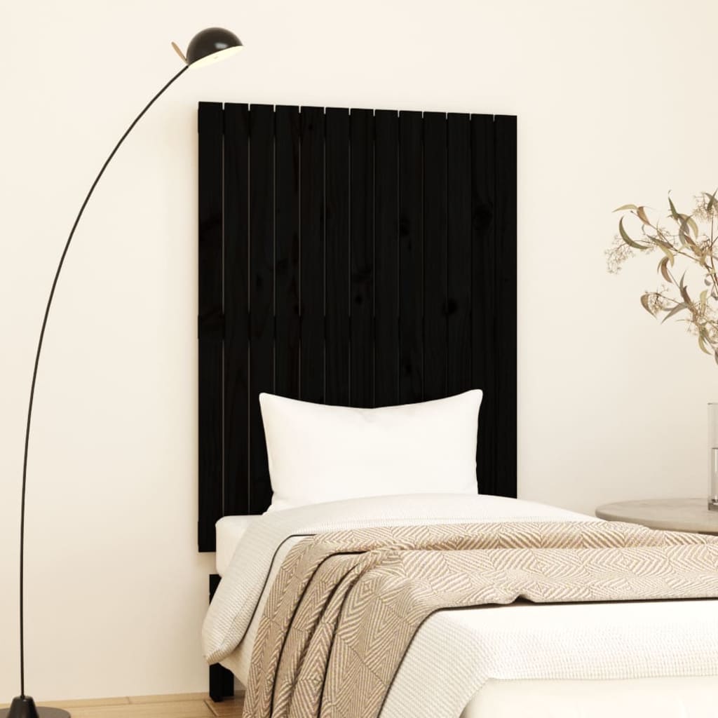 Cabecero cama de pared madera maciza pino blanco 106x3x91,5 cm