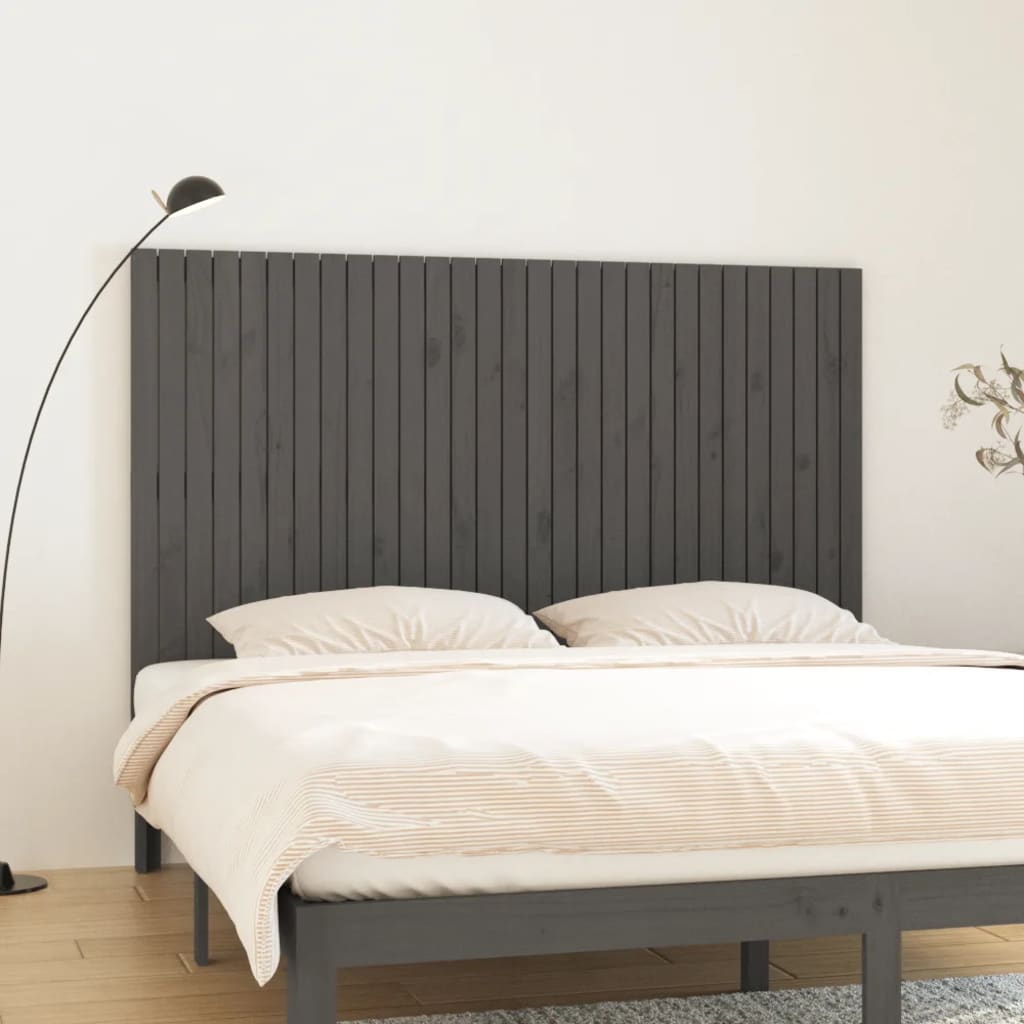 Cabecero cama de pared madera maciza pino blanco 106x3x91,5 cm