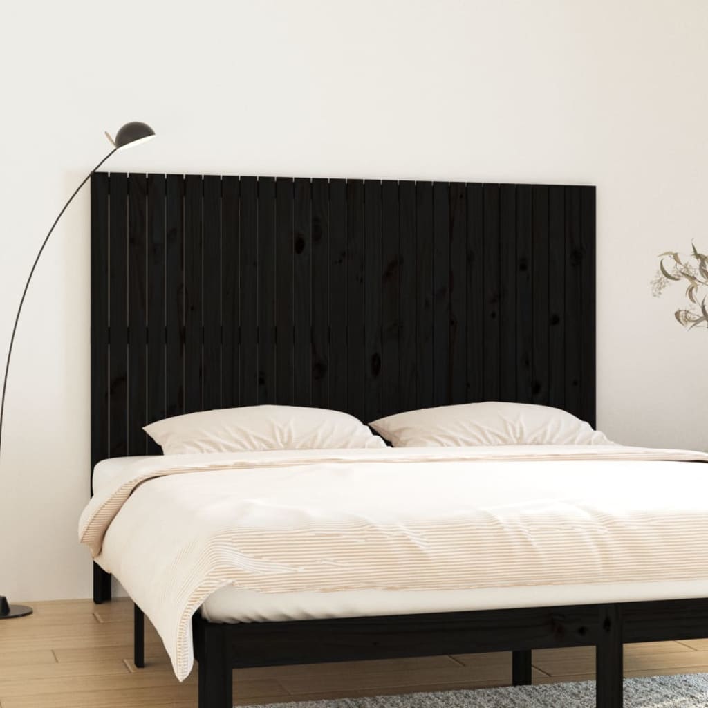 Cabecero cama de pared madera maciza pino blanco 106x3x91,5 cm