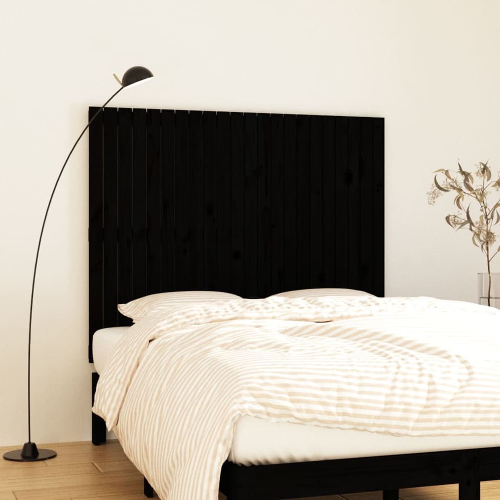Cabecero cama de pared madera maciza pino blanco 106x3x91,5 cm