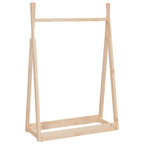 Perchero de madera maciza de pino 100x45x150 cm