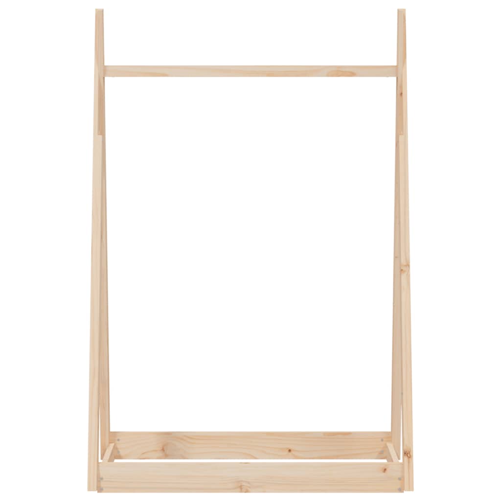 Perchero de madera maciza de pino 100x45x150 cm