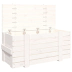 Caixa de arrumação em madeira maciça de pinho branco 91x40,5x42 cm