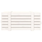 Caixa de arrumação em madeira maciça de pinho branco 91x40,5x42 cm