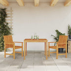 Conjunto de Comedor de Jardín 3 pcs Marrón
