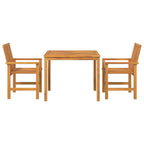 Conjunto de Comedor de Jardín 3 pcs Marrón