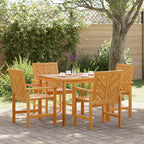 Conjunto de Comedor de Jardín 5 pcs Marrón