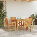 Conjunto de Comedor de Jardín 5 pcs Marrón