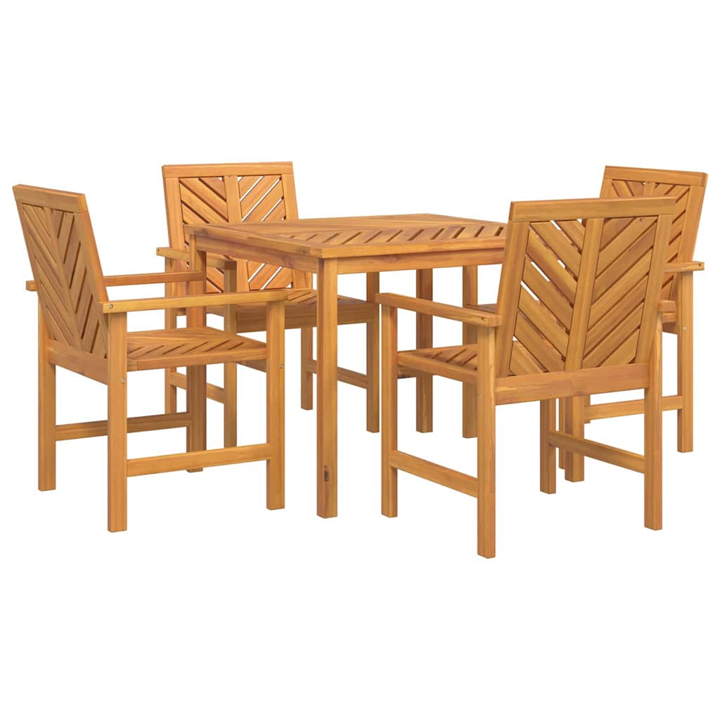Conjunto de Comedor de Jardín 5 pcs Marrón