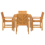 Conjunto de Comedor de Jardín 5 pcs Marrón