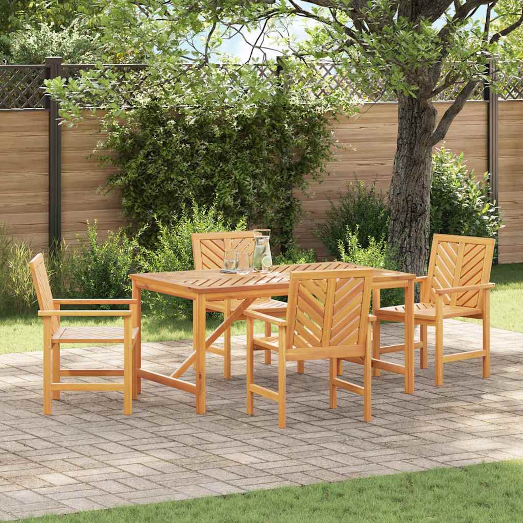 5-piece Brown Garden Dining Set