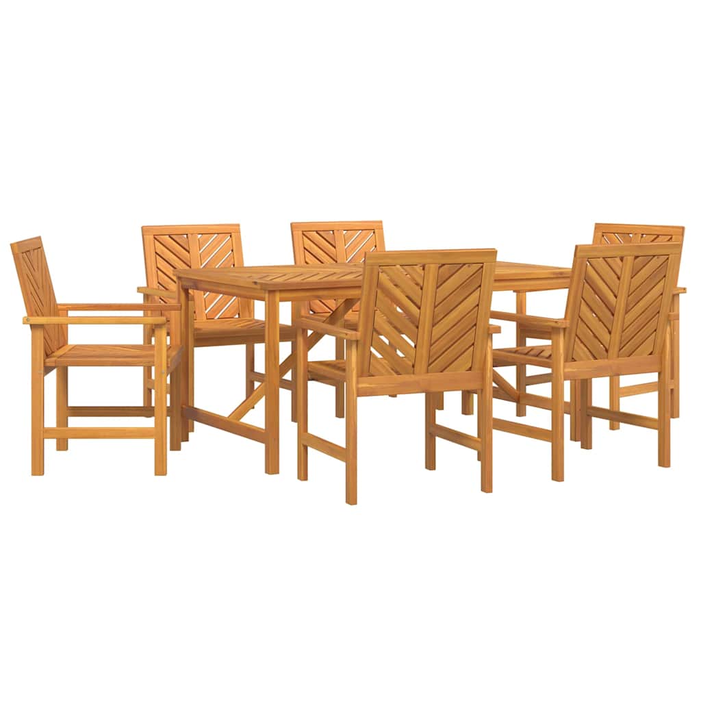 Conjunto de Comedor de Jardín 7 pcs Marrón