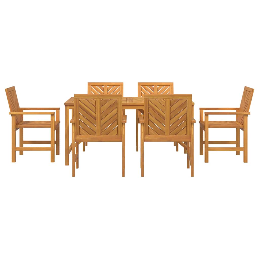 Conjunto de Comedor de Jardín 7 pcs Marrón