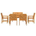 Conjunto de Comedor de Jardín 6 pcs Marrón
