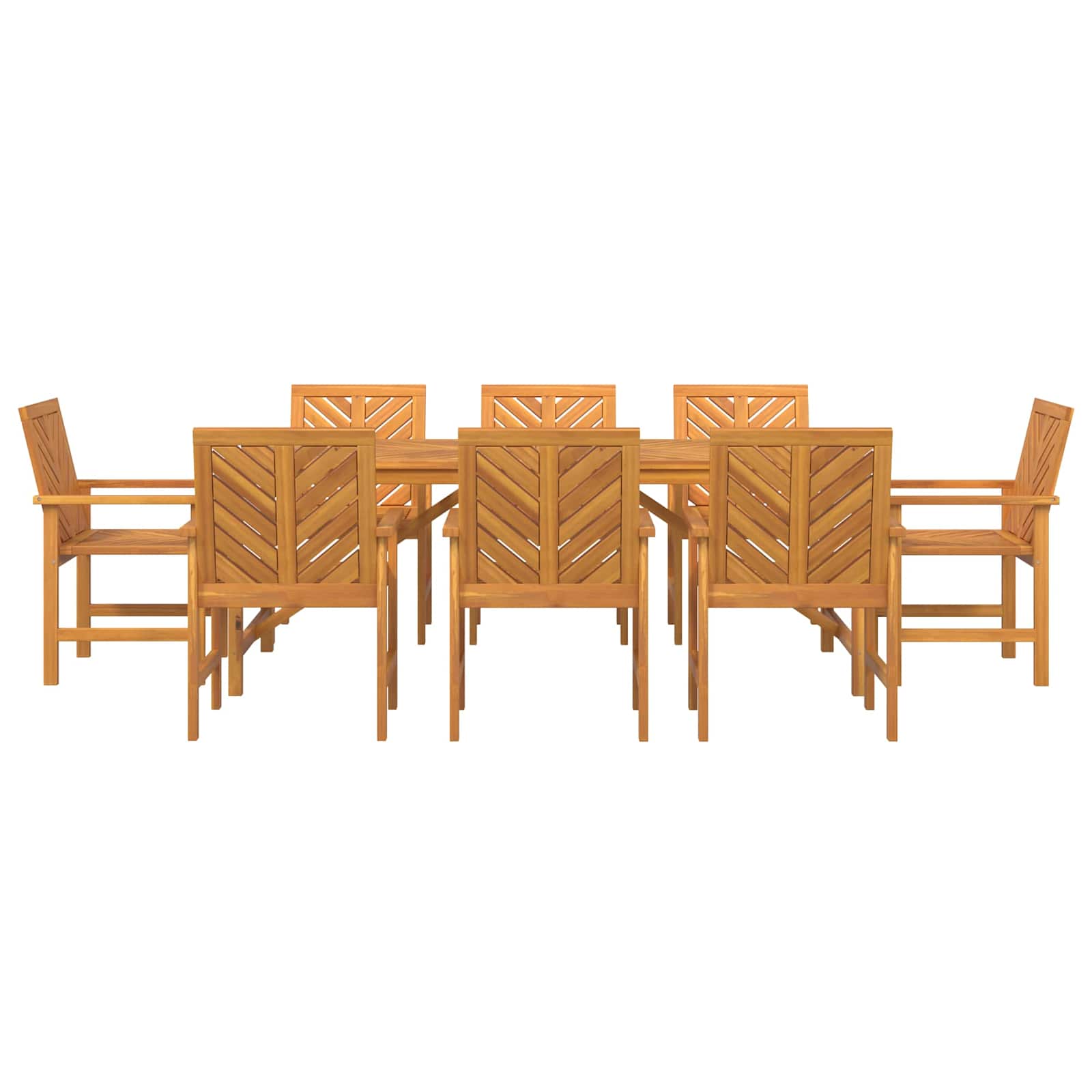 Conjunto de Comedor de Jardín 9 pcs Marrón
