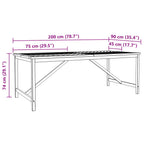 Conjunto de Comedor de Jardín 9 pcs Marrón