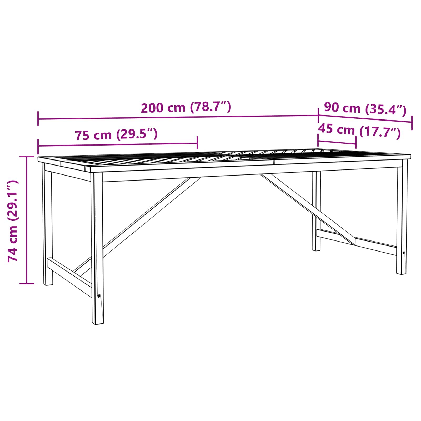 Conjunto de Comedor de Jardín 9 pcs Marrón