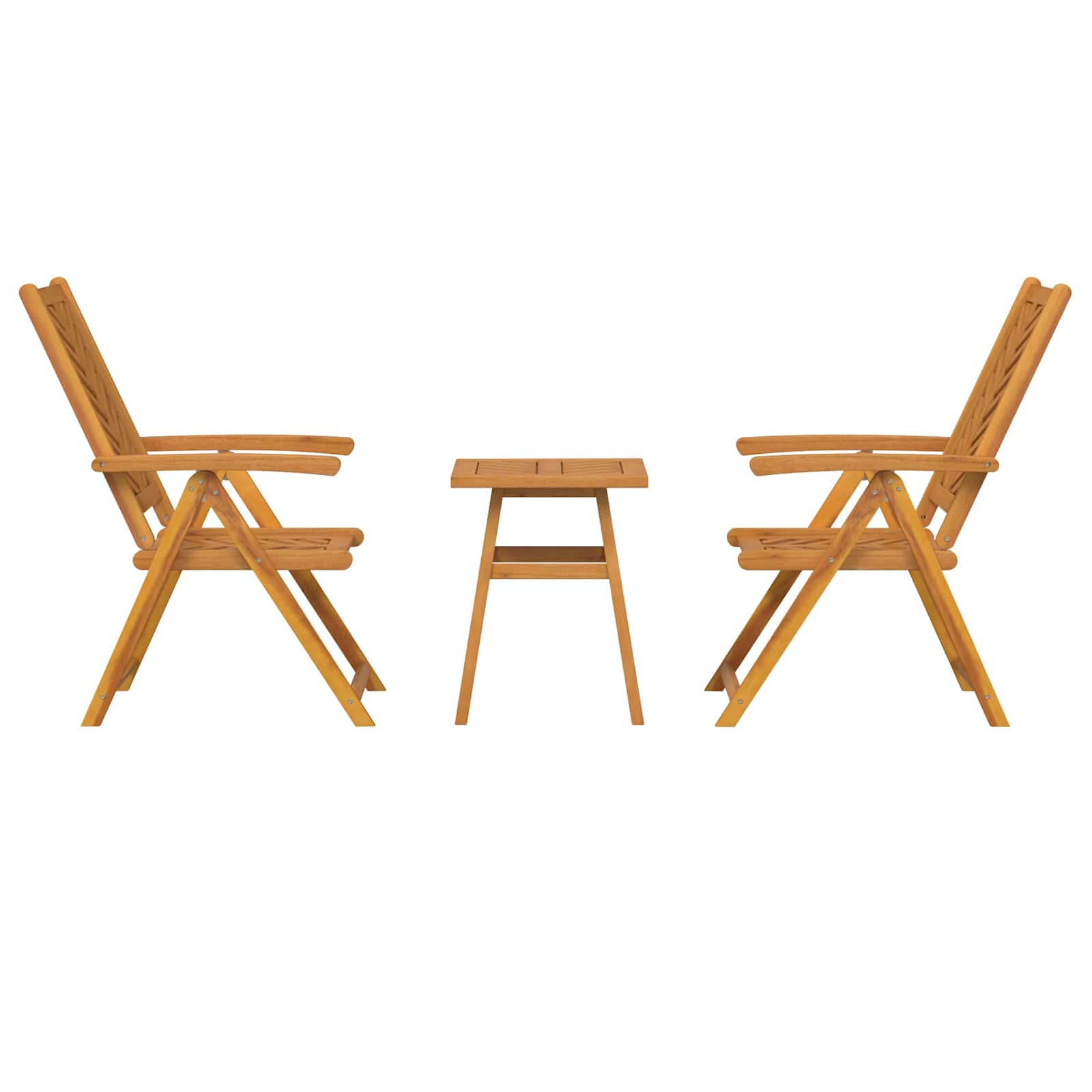 Conjunto de Comedor de Jardín 3 pcs Marrón