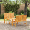 Conjunto de Sofás de Jardín 3 pcs Marrón