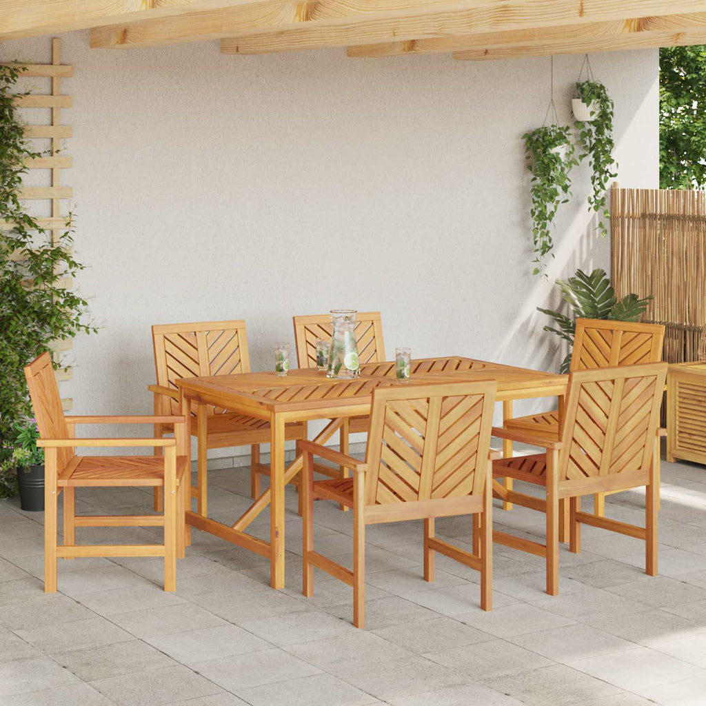 Silla de comedor 6 pcs Natural 62.5 x 59 x 89 cm