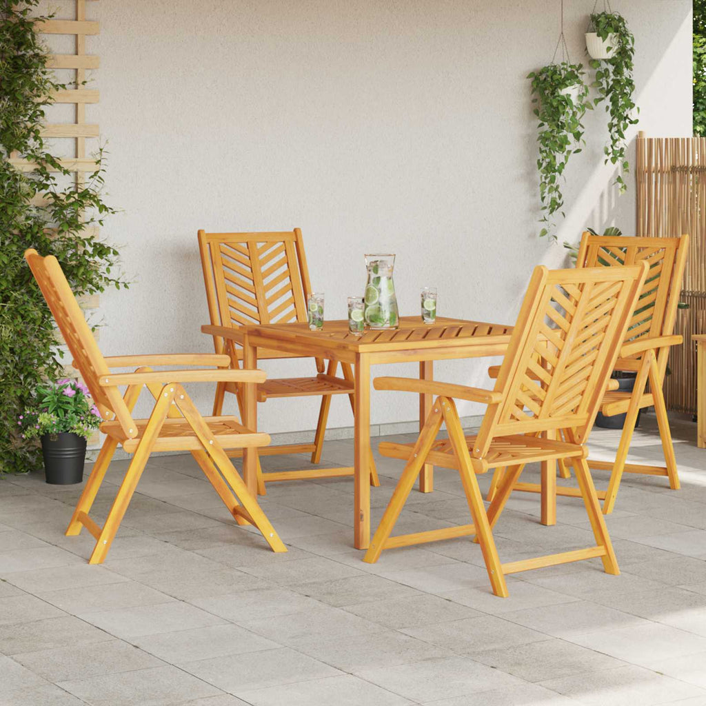 Silla de Jardín 4 pcs Marrón 57 x 72 x 109 cm