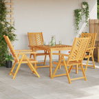 Silla de Jardín 4 pcs Marrón 57 x 72 x 109 cm